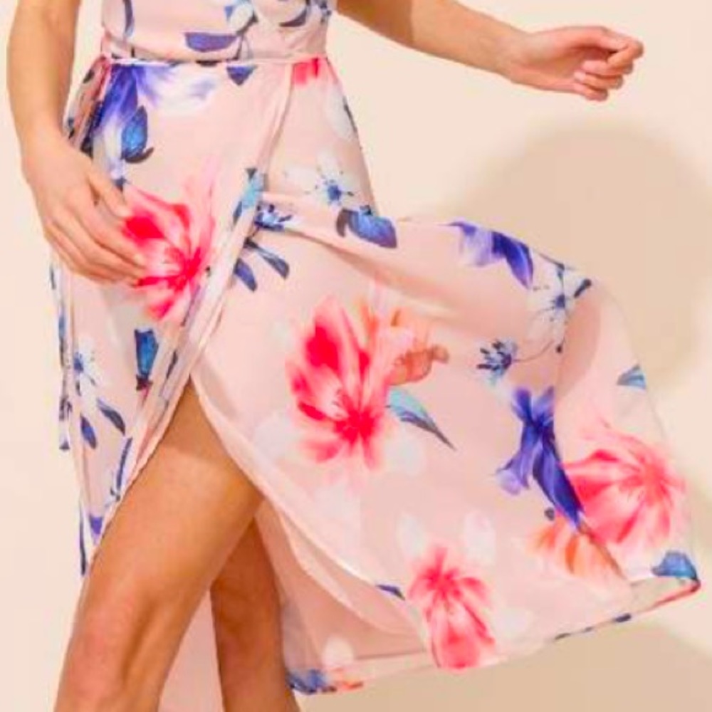 Yumi Kim Pink Floral Midi Dress
